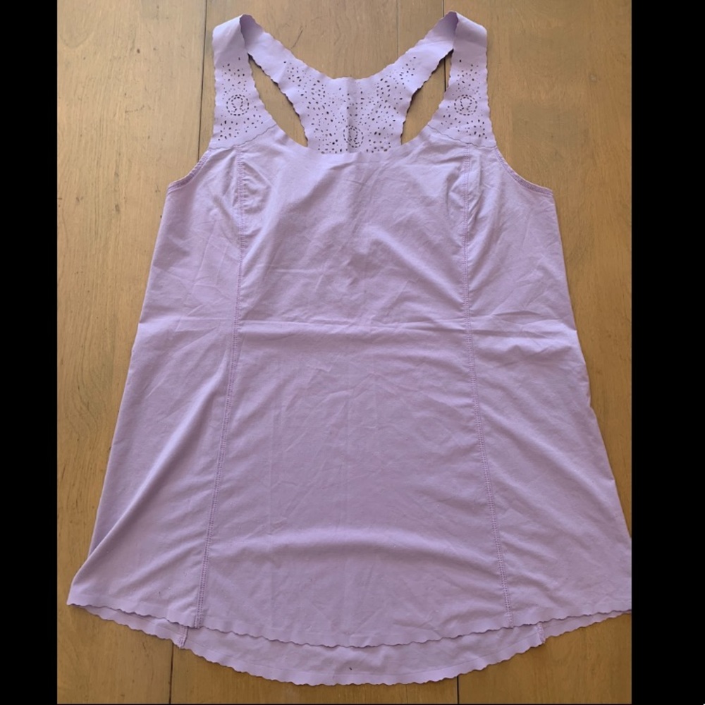 Lululemon lavender laser cut tank
